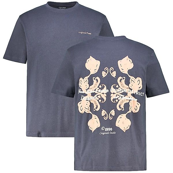 Jack&Jones T-Shirt aus Biobaumwolle Farbe grau Größe: 6XL günstig online kaufen