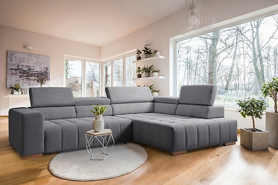 exxpo - sofa fashion Ecksofa »Elianos, hoher Sitzkomfort, aufwendige Kreuzs günstig online kaufen