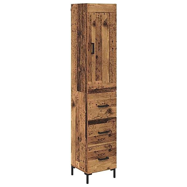 vidaXL Highboard Altholz 34,5 x 34 x 180 cm Holzwerkstoff 3415607 günstig online kaufen