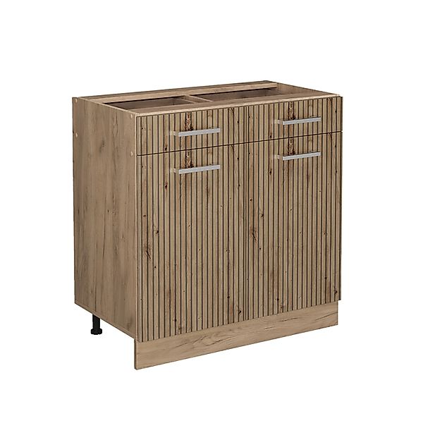 Vicco Küchenunterschrank R-Line Artisan-Eiche/Goldkraft Eiche 80 cm ohne Ar günstig online kaufen