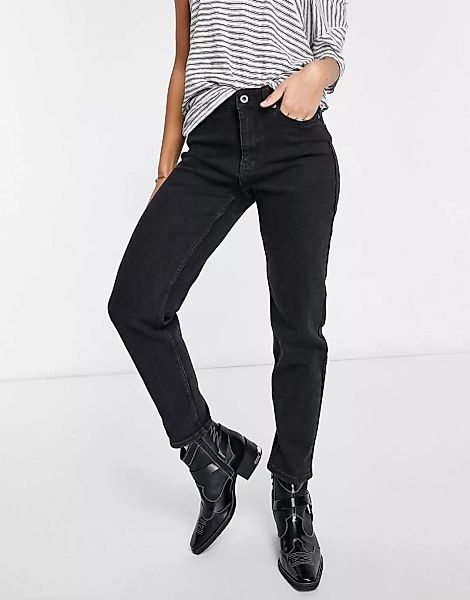 Only – Erica – Schmale Jeans mit geradem Beinschnitt in Schwarz günstig online kaufen