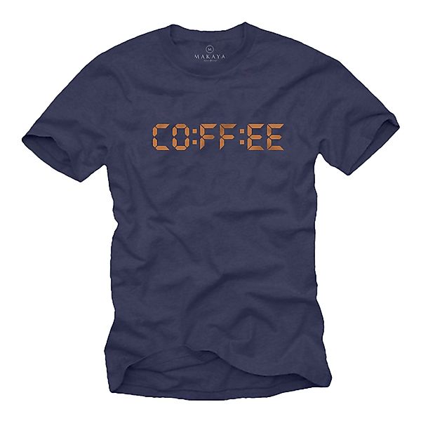 MAKAYA T-Shirt Lustiges Herrenshirt mit Kaffee-Spruch günstig online kaufen