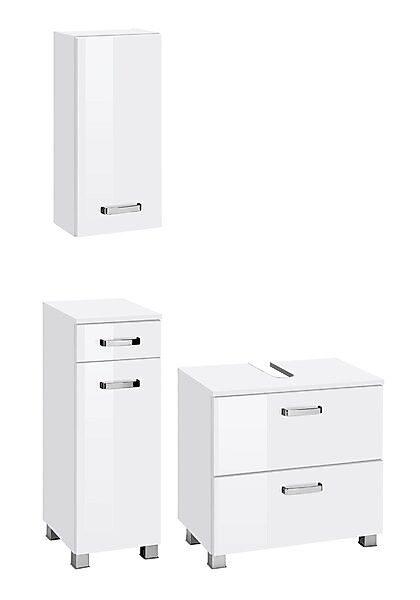 welltime Badmöbel-Set »Ravenna«, (3 St.), Hängeschrank, Unterschrank, Wasch günstig online kaufen