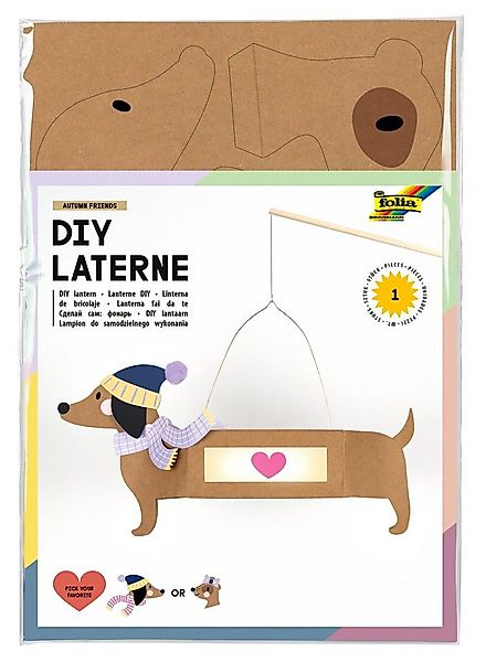 Folia Papierlaterne Laternen Bastelset Autumn Friends, 12 Teile günstig online kaufen