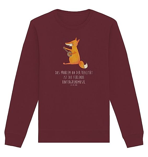 Mr. & Mrs. Panda Longpullover Größe XXL Fuchs Gitarre - Burgundy - Geschenk günstig online kaufen