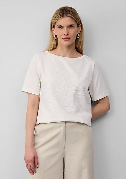 s.Oliver BLACK LABEL Kurzarmshirt T-Shirt im Relaxed Fit mit Pailletten günstig online kaufen