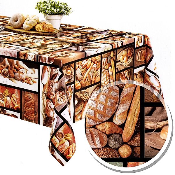 Melody Gartentischdecke Wachstuch Tischdecke Gartentischdecke Brot günstig online kaufen