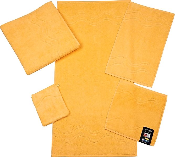 ROSS Gästehandtuch "Cashmere feeling" 100% Baumwolle, mit Wellen-Bordüre, g günstig online kaufen