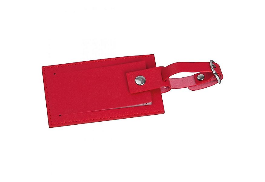 Macma Koffer Kofferanhänger aus Kunstleder / Farbe: rot günstig online kaufen