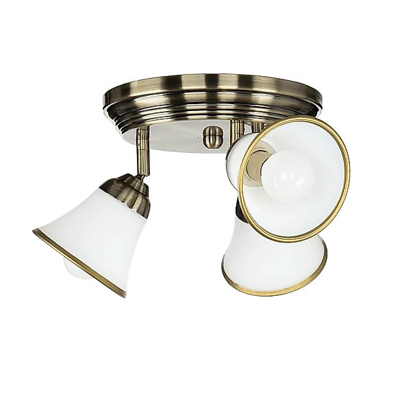 EASYLIGHT Deckenleuchte Schwenkbar 3-Flammig GU10 Klein Ø 23 cm Metall Glas günstig online kaufen