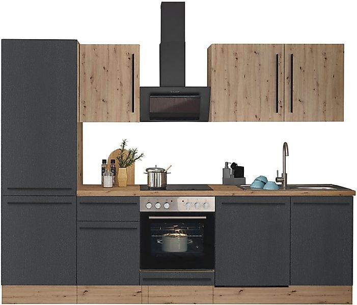 KOCHSTATION Küchenzeile »KS-Florida mit 38mm starker Arbeitsplatte« Breite günstig online kaufen