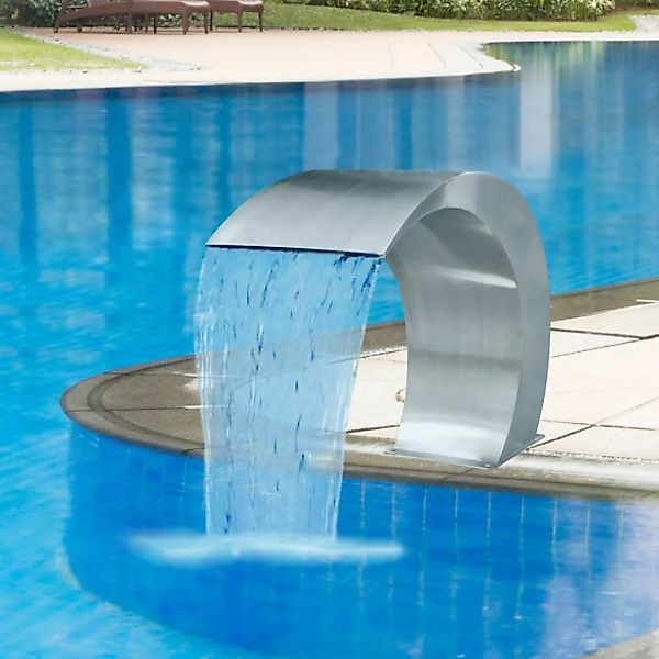 vidaXL Wasserfall Garten-Wasserfall Pool-Fontäne Edelstahl 45x30x60 günstig online kaufen