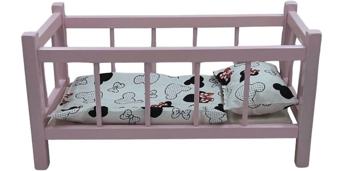 GOLDKIDS Puppenmöbel - Puppenbett Holz - Baby (Puppen Bett mit, Bettwäsches günstig online kaufen
