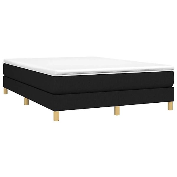 vidaXL Boxspringbett mit Matratze Schwarz 140x190 cm Stoff 3144169 günstig online kaufen