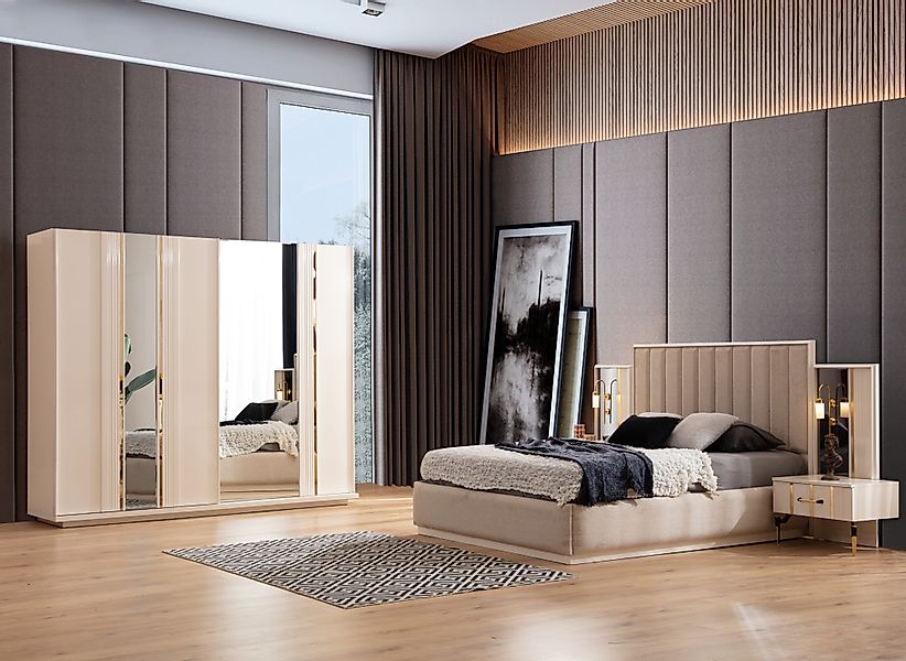 JulietHome Schlafzimmer-Set Aurum, (Set, Kleiderschrank, Boxspringbett, Kom günstig online kaufen