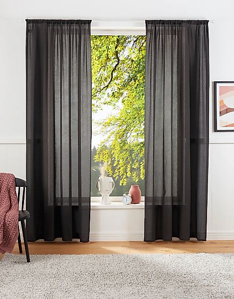 LeGer Home by Lena Gercke Vorhang "Lanea" Stangendurchzug 1 Stk. tlg. Leine günstig online kaufen