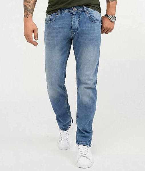 Rock Creek Straight-Jeans Herren Jeans Stonewashed Blau RC-3101 günstig online kaufen