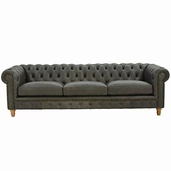 JVmoebel Sofa Design Leder Sofa Couch - Chesterfield Polster Dreisitzer, Ma günstig online kaufen