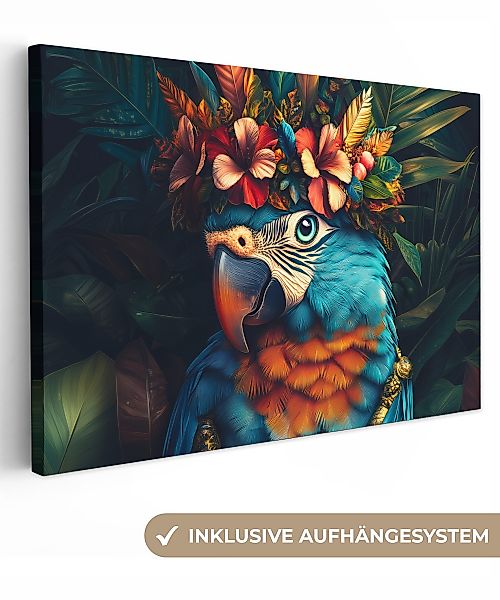 OneMillionCanvasses® Leinwandbild Papagei - Vogel - günstig online kaufen