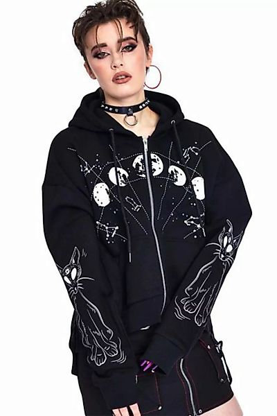 Jawbreaker Kapuzensweatshirt Cosmic Cat Hoodie Lunar Gothic Mondphasen Past günstig online kaufen