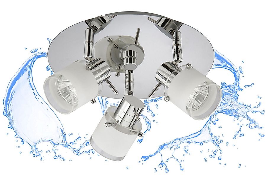 TRANGO LED Deckenstrahler, 3-flammig 1006-38R IP44 günstig online kaufen