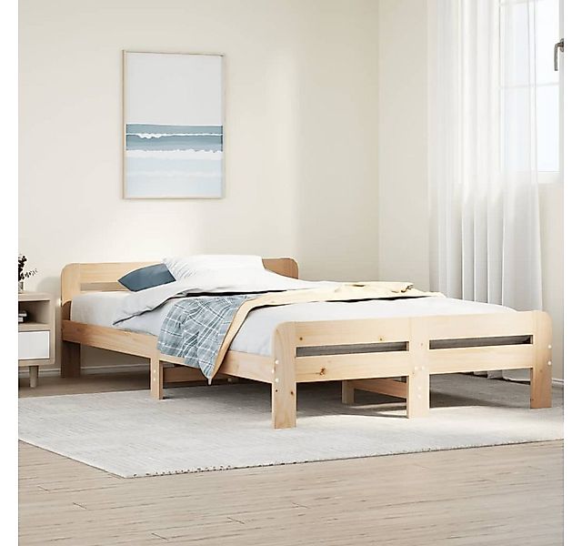 vidaXL Bett Massivholzbett ohne Matratze 135x190 günstig online kaufen