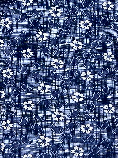 R2 Hemd Tech Knit Flowers & Paisley Blau - Größe 45 günstig online kaufen
