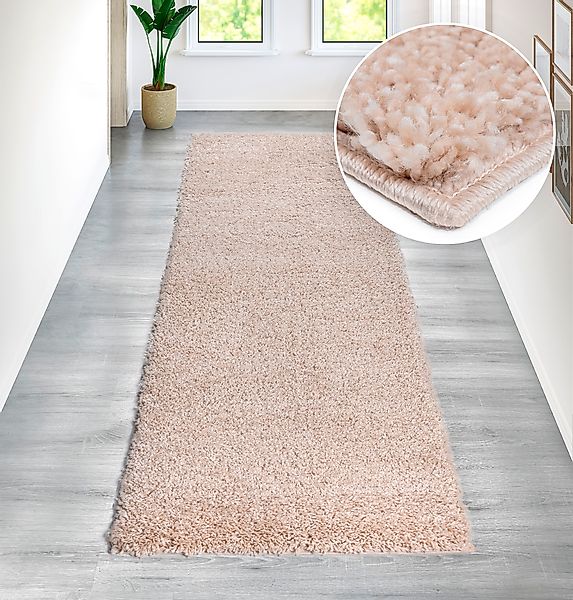 my home Läufer »Viva«, rechteckig, 45 mm Höhe, Läufer, Brücke, Uni-Farben, günstig online kaufen