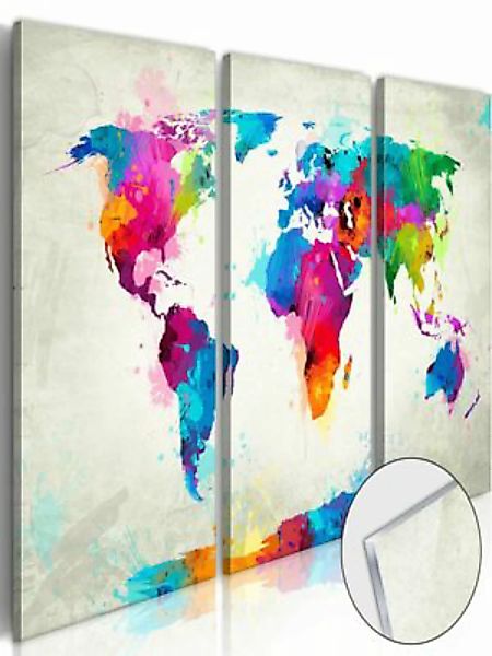 artgeist Acrylglasbild World Map: An Explosion of Colours [Glass] mehrfarbi günstig online kaufen