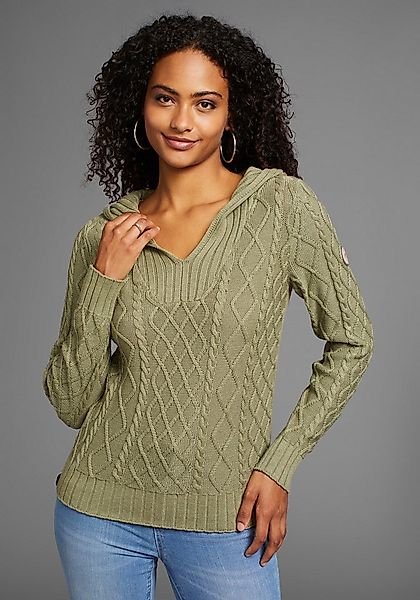 KangaROOS Kapuzenpullover aus Zopfstrick günstig online kaufen