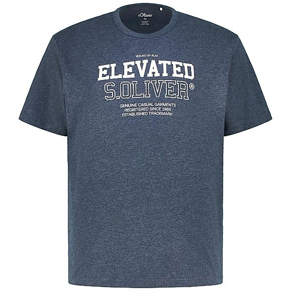 s.Oliver T-Shirt mit Print Farbe dunkelblau Größe: 4XL günstig online kaufen