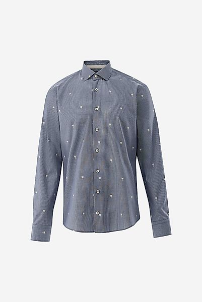 Gestreiftes Hemd mit Palmen Druck günstig online kaufen