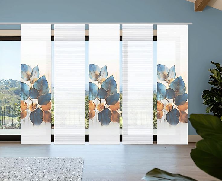 HOME in green Schiebegardine "THALIN" Paneelwagen 5 Stk. tlg. Bambusoptik, günstig online kaufen