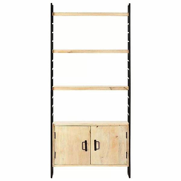 Bücherregal 4 Ebenen 80x30x180 Cm Mango Massivholz günstig online kaufen