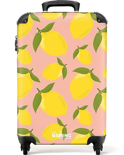NoBoringSuitcases.com© Hartschalen-Trolley Pastellorange mit Zitronen 55x35 günstig online kaufen