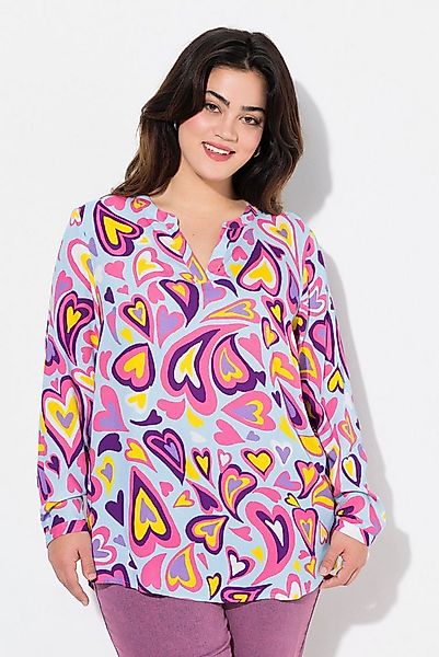 Angel of Style Tunika Tunika Herzmuster Tunika-Ausschnitt Langarm günstig online kaufen