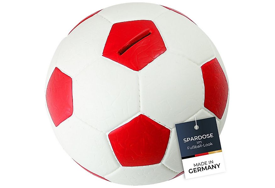 HMF Spardose Fußball-Spardose mit Schloss in Lederoptik, 15 cm Durchmesser, günstig online kaufen