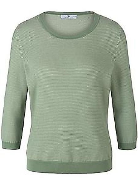 Rundhals-Pullover aus 100% SUPIMA®-Baumwolle Peter Hahn grün günstig online kaufen