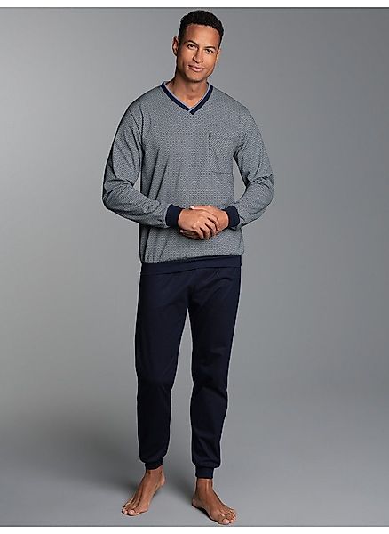 Trigema Schlafanzug TRIGEMA Pyjama mit Vintage-Muster günstig online kaufen