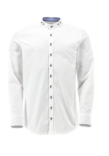 OS Trachten Trachtenhemd Omsaya Langarmhemd mit Stehkragen mit besticktem R günstig online kaufen