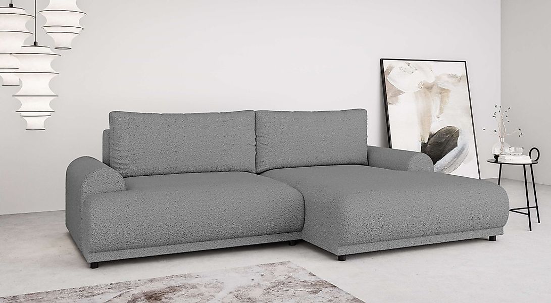 INOSIGN Ecksofa "Marsby, mit Bettfunktion und Bettkasten, Maße: B/H/T 242/6 günstig online kaufen