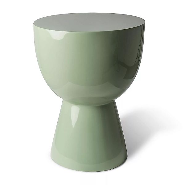 pols potten - Tam Tam Hocker - oliv/lackiert/H 46cm x Ø 35,5cm günstig online kaufen