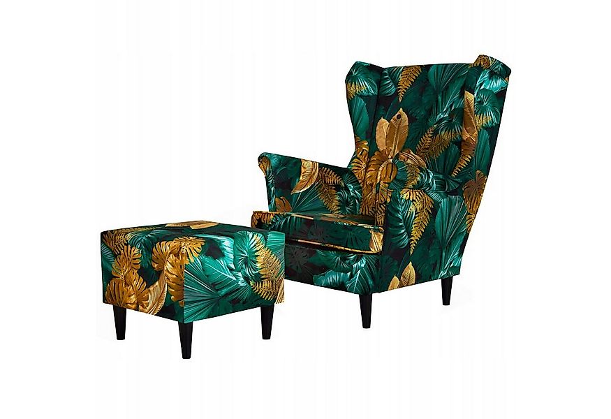 Kaiser Möbel Loungesessel Sessel mit Fußstütze Ari Print Family Furniture günstig online kaufen