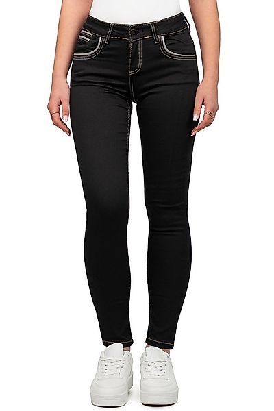 Cipo & Baxx 5-Pocket-Jeans Low Waist Hose BA-WD256 (1-tlg) Stonewashed mit günstig online kaufen