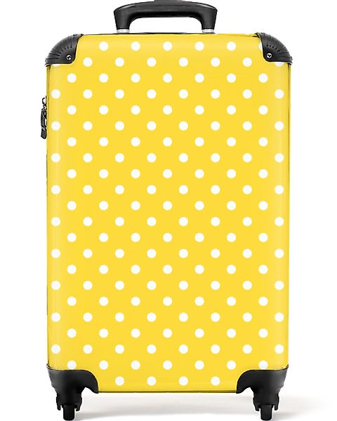 NoBoringSuitcases.com© Hartschalen-Trolley Punkte - Gelb - günstig online kaufen