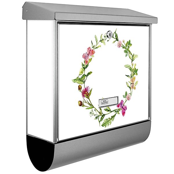 Banjado Briefkasten Edelstahl 38x39x12cm Mit Zeitungsfach Inkl. Montagemate günstig online kaufen