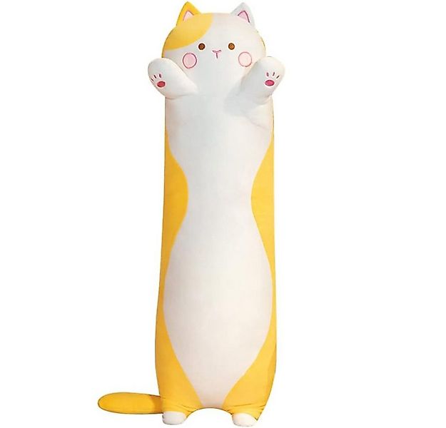 zggzerg Tierkuscheltier Langes Katzen Körperkissen Plüsch-Kuschelkissen wei günstig online kaufen