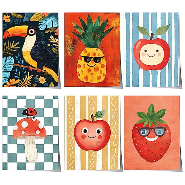 JUSTGOODMOOD Poster Obst & Tiere, C günstig online kaufen