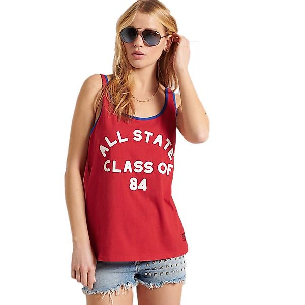 Superdry Collegiate Logo Ärmelloses T-shirt XS Drop Kick Red günstig online kaufen