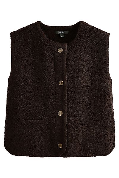 Next Steppweste Gestricktes Gilet aus Bouclé günstig online kaufen